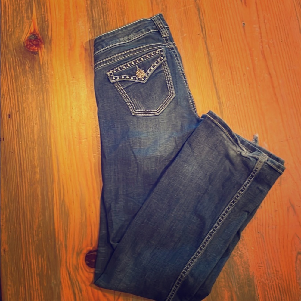 Stetson X-Long Distressed Bootcut Jeans
